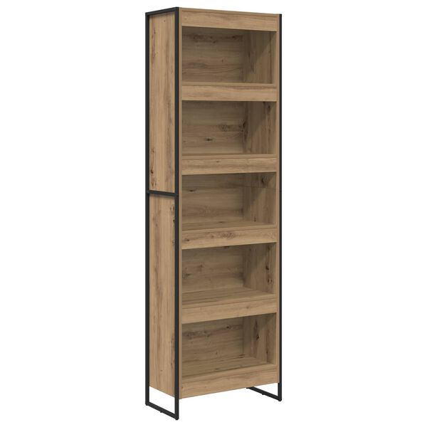 vidaXL Gabinete de Livros 2 pcs Carvalho Artesanal 80 x 30 x 155 cm