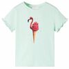 vidaXL T-shirt infantil menta-claro 128