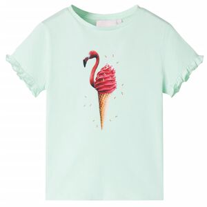 vidaXL T-shirt infantil menta-claro 128