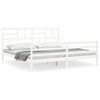 vidaXL Estrutura cama Super King Size c/ cabeceira madeira branco