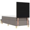 vidaXL Cama Box com colch&atilde;o Cinzento-acastanhado 80 x 200 cm tecido