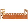 vidaXL Cama sem colchão 135x190 cm madeira pinho maciça castanho-mel