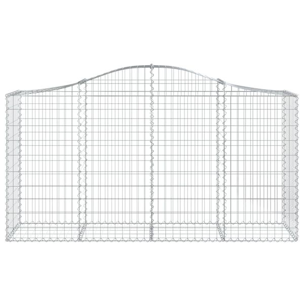 vidaXL Cestos gabi&atilde;o arqueados 18 pcs 200x50x100/120 ferro galvanizado