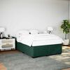 vidaXL Estrutura de cama sem colch&atilde;o 160x200 cm veludo verde-escuro