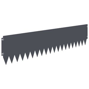 vidaXL Acabamento para Gramado 10 pcs 103 x 25 cm A&ccedil;o Antracite