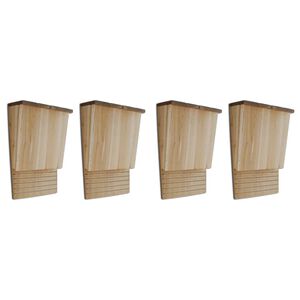 vidaXL Casas para morcegos em madeira 4 pcs 22x12x34 cm