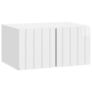 vidaXL Gabinete de TV de Parede Branco Brilhante 59,5 x 41 x 30 cm