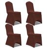 vidaXL Capa extens&iacute;vel para cadeira 4 pcs castanho