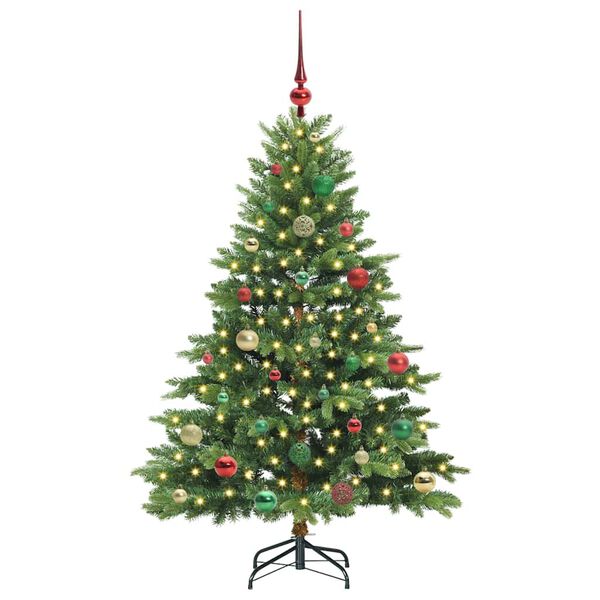 vidaXL &Aacute;rvore de Natal Artificial com 150 LEDs Verde 150 cm PE e PVC