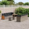 vidaXL Conjunto de Sof&aacute; de Jardim com almofada 11 pcs Cinzeto
