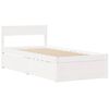 vidaXL Cama sem colch&atilde;o 100x200 cm madeira de pinho maci&ccedil;a branco