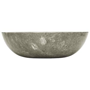 vidaXL Lavat&oacute;rio &Oslash;40x12 cm m&aacute;rmore cinzento