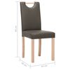 vidaXL Cadeiras de jantar 2 pcs couro artificial cinzento