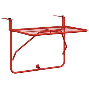 vidaXL Mesa para varanda 60x40 cm a&ccedil;o vermelho
