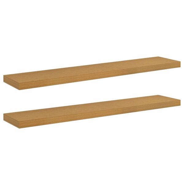 vidaXL Prateleira de Parede 2 pcs Bege 120 x 23,5 x 4 cm