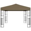 vidaXL Gazebo 3x3 m tecido cinzento-acastanhado