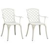vidaXL Cadeiras de jardim 2 pcs alum&iacute;nio fundido branco