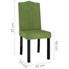 vidaXL Cadeiras de jantar 2 pcs veludo verde-claro