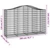 vidaXL Cestos gabi&atilde;o arqueados 9pcs 200x50x120/140cm ferro galvanizado