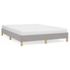 vidaXL Estrutura de cama sem colch&atilde;o 140x200 cm tecido cinzento-claro