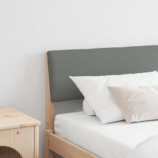 vidaXL Cabeceira estofada Cinza Escuro 200 cm