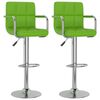 vidaXL Bancos de bar 2 pcs couro artificial verde