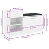 vidaXL Banco sapateira 94,5x31x57 cm derivados de madeira branco