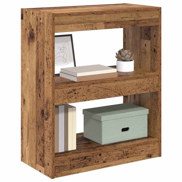 vidaXL Gabinete de Livros Madeira antiga 60 x 30 x 72 cm