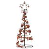 vidaXL &Aacute;rvore de Natal LED com Baubles 80 LEDs Branco Quente 120 cm