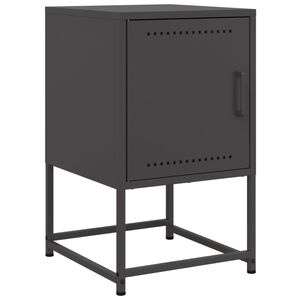 vidaXL Mesa de cabeceira 36x39x60,5 cm a&ccedil;o preto