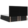 vidaXL Cama com arruma&ccedil;&atilde;o e LED Preto 160 x 200 cm Poli&eacute;ster