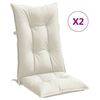 vidaXL Almofad&otilde;es para cadeiras altas 2 pcs mesclado tecido creme
