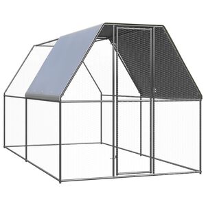 vidaXL Galinheiro de exterior 2x4x2 m a&ccedil;o galvanizado