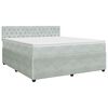vidaXL Cama box spring com colch&atilde;o Cinzento-claro 160 x 200 cm Veludo