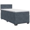 vidaXL Cama box spring com colch&atilde;o Cinzento-Escuro 90 x 200 cm Veludo