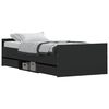 vidaXL Estrutura de cama c/ painéis cabeceira e pés 90x190 cm preto
