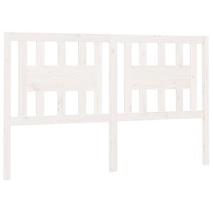 vidaXL Cabeceira de cama 206x4x100 cm pinho maci&ccedil;o branco