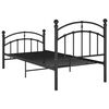 vidaXL Estrutura de cama 100x200 cm metal preto