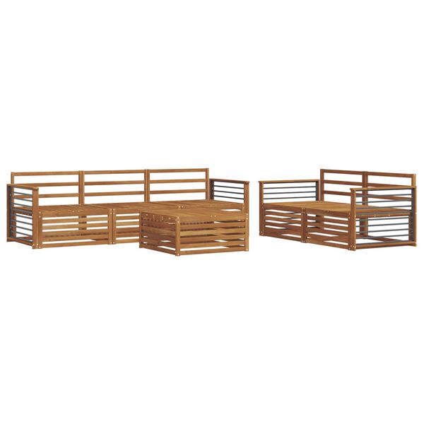 vidaXL Conjunto de Sof&aacute;s para Exterior 6 pcs Natural
