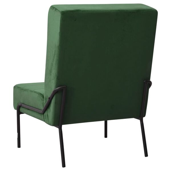 vidaXL Cadeira de descanso 65x79x87 cm veludo verde-escuro