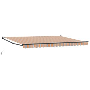 vidaXL Toldo Retr&aacute;til Multicolor 450 &times; 300 cm Poli&eacute;ster e Alum&iacute;nio