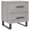 vidaXL Mesa cabeceira 40x35x47,5 cm derivados madeira sonoma cinza