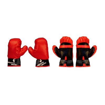 Avento Conjunto de saco de boxe Junior Reflex preto e vermelho 41BE