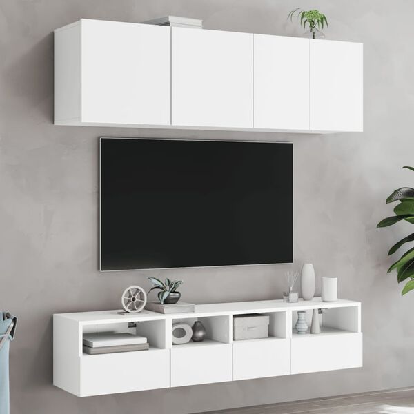 vidaXL M&oacute;vel de parede p/ TV 40x30x30 cm derivados de madeira branco