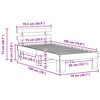 vidaXL Estrutura da Cama com cabeceira Marrom Cera 75 x 190 cm