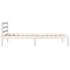 vidaXL Estrutura de cama solteiro 90x190 cm pinho maci&ccedil;o branco