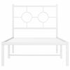 vidaXL Estrutura de cama sem colchão com cabeceira 75x190 cm branco