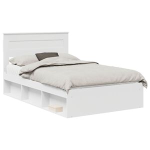 vidaXL Estrutura da Cama com cabeceira Branco 135 x 190 cm