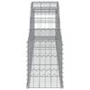 vidaXL Cestos gabi&atilde;o arqueados 6 pcs 300x30x40/60 cm ferro galvanizado