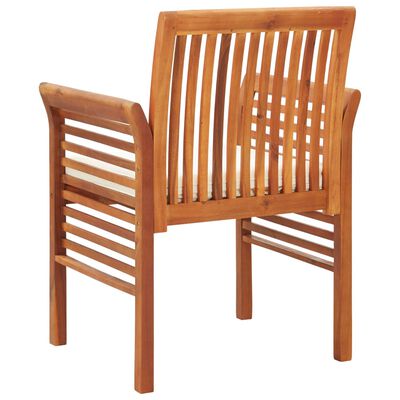 vidaXL Cadeiras de jantar jardim c/ almofadões 2 pcs madeira acácia